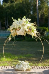 Centro de mesa oro círculo