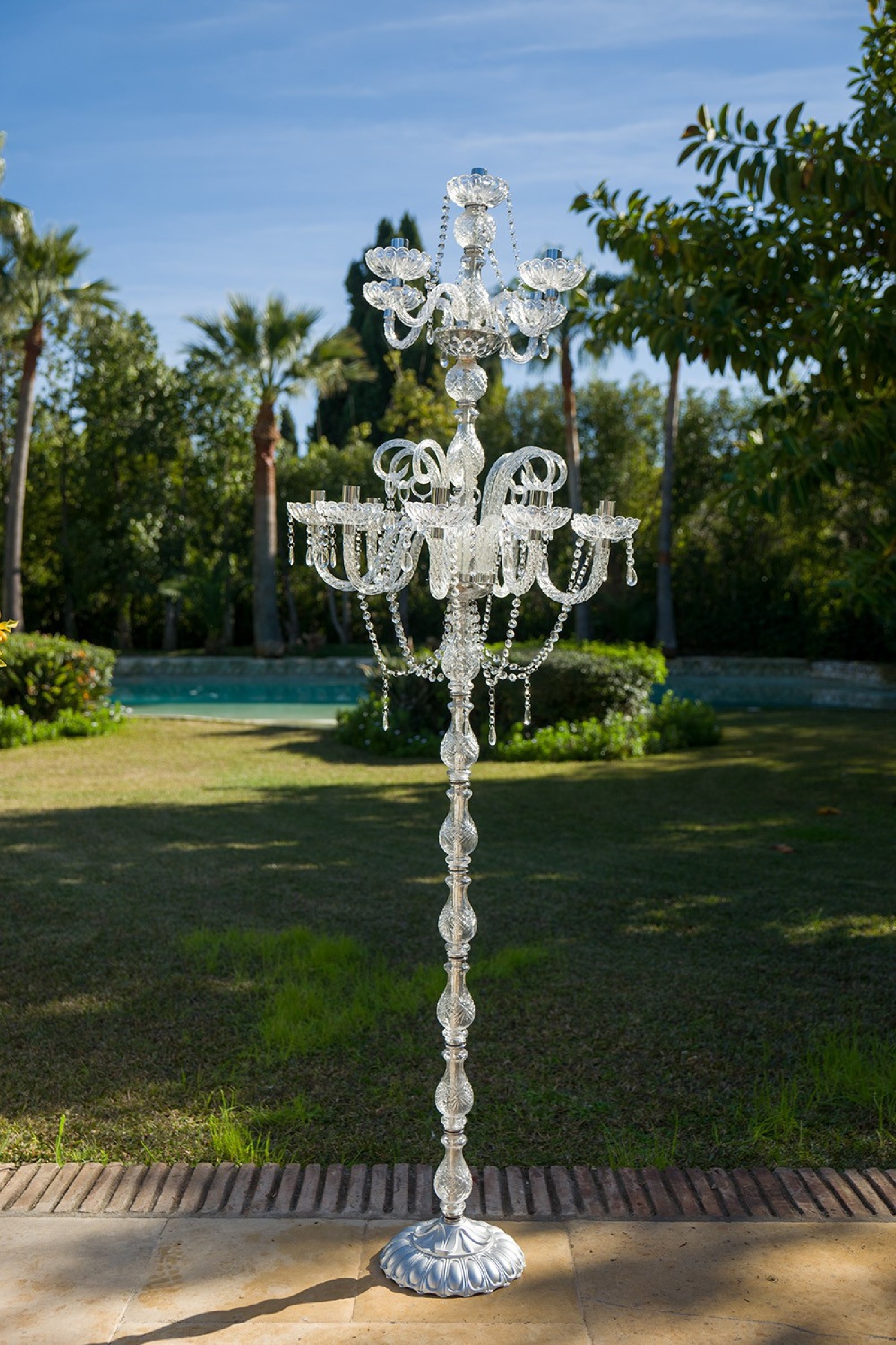 Candelabro cristal N brazos